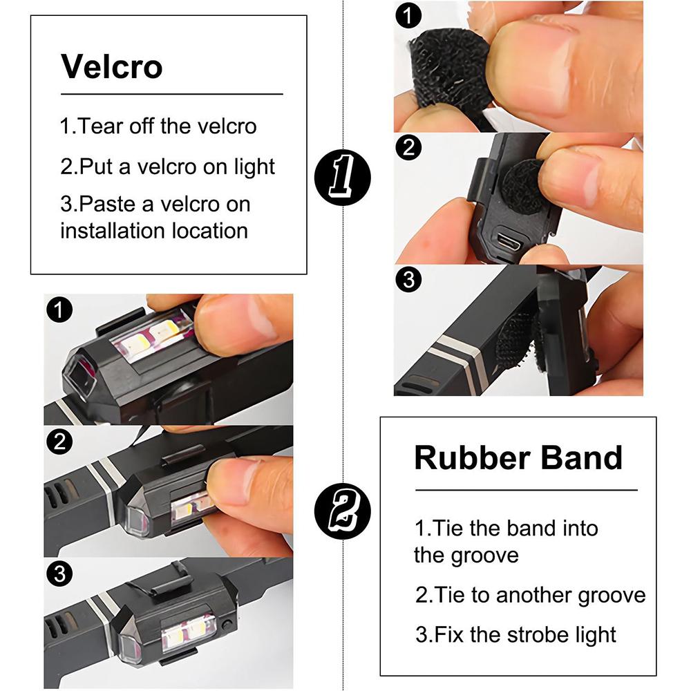 4 шт. 8-цветных беспроводных светодиодных стробоскопов с пультом дистанционного управления для мотоцикла, дрона