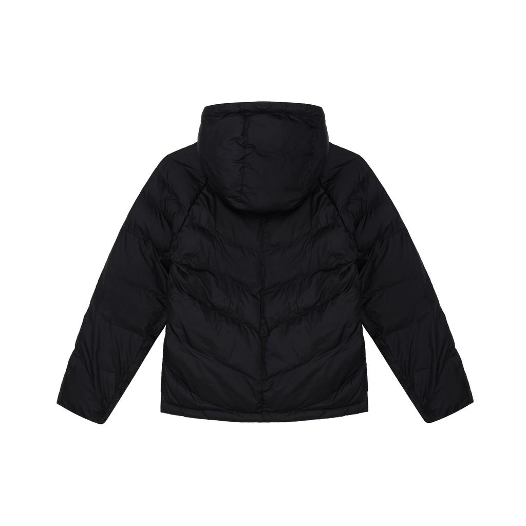 Nike Куртка с капюшоном и молнией с принтом логотипа, детские куртки, черная DX1264-013