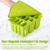 Silicone Ice Lolly Mould Tools with 50 Ice Cream Sticks and Packaging Bag DIY Ice Cream Maker Can Make 12pcs Ice Cream At Once