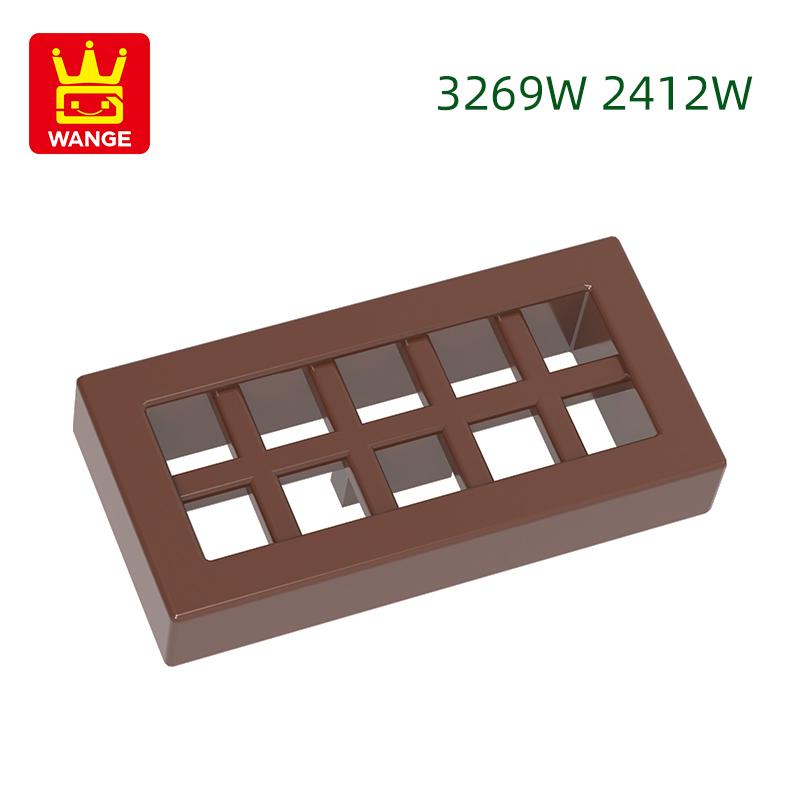 Нетоксичный 452 шт./Лот3069W/2412W Плитка 1x2 с 2 отверстиями за сеткой Строительный блок Moc Цветные Аксессуары Совместимые с Кирпичом DIY Детские Игрушки