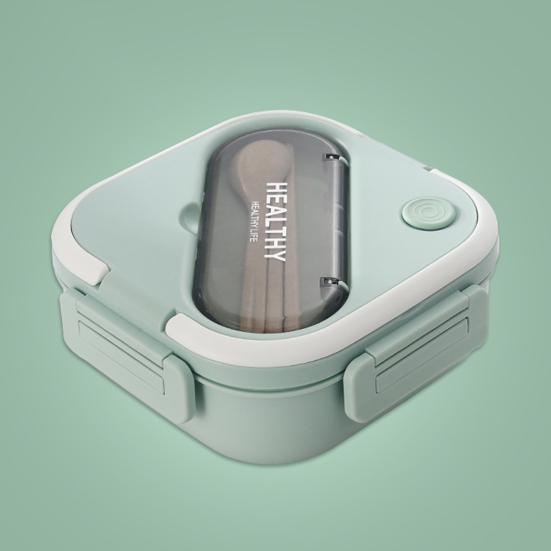 1 комплект, коробка для бенто, 1300 мл, герметичная, для использования в микроволновой печи, для школьников, 3 сетки, футляр для обеда со столовыми приборами, ежедневное использование