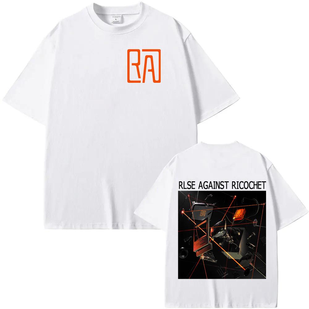 Rise Against Ricochet T Shirt Short SleeveHarajuku Cotton Teeshirt Graphic Printing Vintage Tshirt Moletom HipHop Punk Clothing