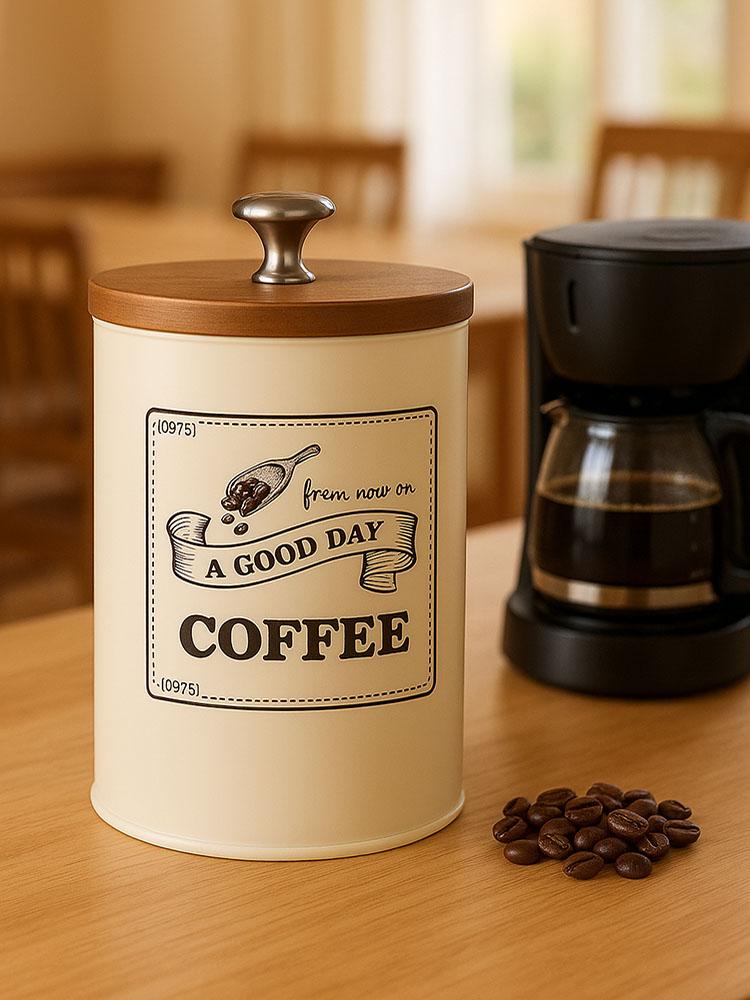 Vintage Style Tea Coffee Sugar Storage Tins - Farmhouse Kitchen Canister Set to Keep Contents Fresh