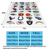National Football League Print Flannel Blanket, High quality Comfortable for All Seasons, Home Decor, Warmth and Comfort, Perfect for Christmas Gifts