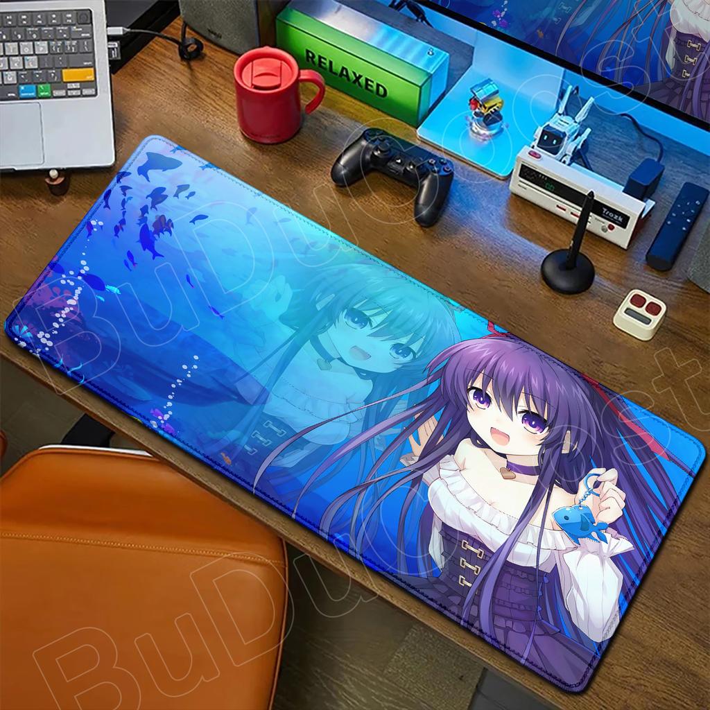 HD Милая Девушка Большой Коврик для Мыши Аниме Date A Live Коврик для Мыши Ноутбук Игровые Аксессуары Клавиатура Рабочий Стол Токисаки Куруми Тока Ятогами