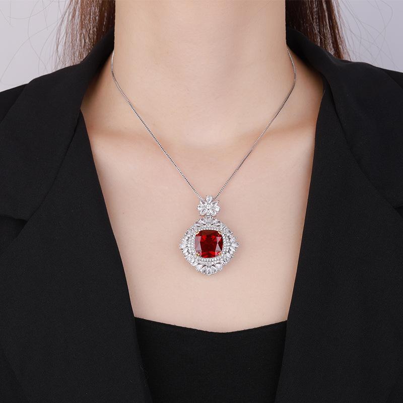 Украшения Ретро Симуляция Цветной Сокровище Толстый Квадрат Роскошный Инкрустированный Главный Камень 16 * 16