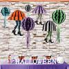 Halloween Decorations Tassel Honeycomb Paper Lanterns Flower Ball Halloween Ball Decoration Pendant