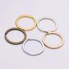 10Pcs/lot 25 28 30mm Metal Round Keyring Rhodium Gold Color Llaveros Clasp Key Ring For DIY Jewelry Making Findings
