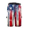 Мужские рабочие шорты с принтом Дня независимости и несколькими карманами