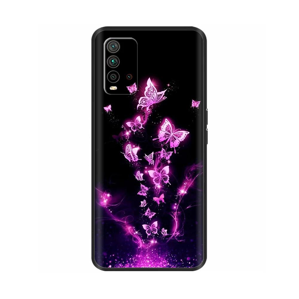 Чехол для Redmi 9T Цветы Мягкий Чехол для Телефона Задняя Крышка Для Xiaomi Redmi 9T 9 T Redmi9T Чехлы Тонкий Силиконовый Коке Защита от Падения Фундас