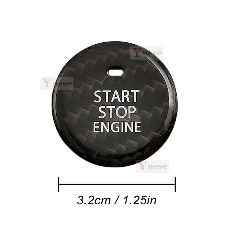 For Mazda 3 CX-30 CX-30 EV - Compatible with Start Stop Button Cover Carbon Fiber Keyless Car Engine Ignition Switch