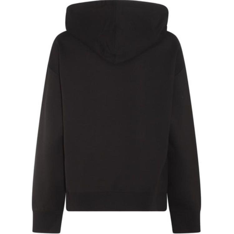 Moncler FW23 Embroidered Logo Hoodie Women Hoodies Black J10938G0001689A1K999
