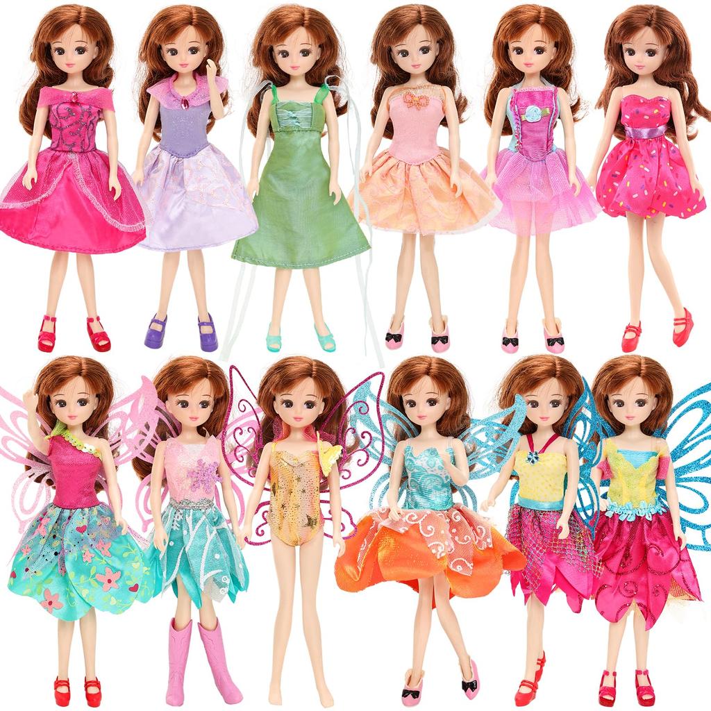 Barwawa 22cm Doll Outfit 1 Swimsuit 1 Everyday Outfit 1 Fashionable Dress 1 Dinner Dress 1 Dress with Cute for Dolls Licca-chan Clothes, Licca-chan