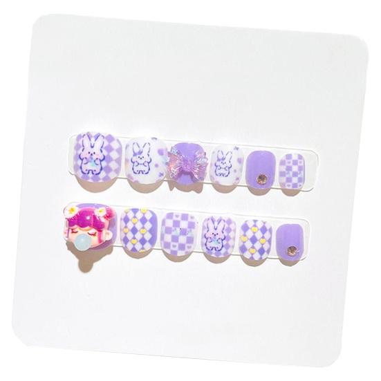 12 шт. детские мультяшные наклейки для дизайна ногтей, милые цветочные девушки с сердечным узором, стразы, наклейки для ногтей, самоклеящиеся накладные ногти, художественное украшение «сделай сам»