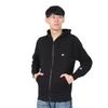Champion Long Fleece Black Men's Full-Zip Hoodie, Sleeve, Lining, One-Point Logo, Basic, C3-W104Z,