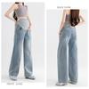 Shubeiyi Maternity Wide Leg Long Adjustable Slimming with Pockets Jeans, Pants, Length, Waist, Effect, Body-Concealing,