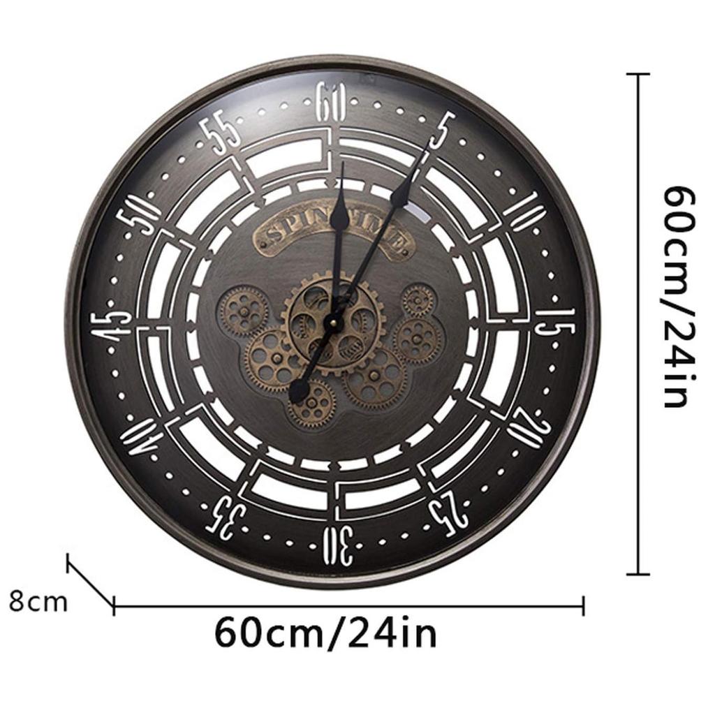 Ретро настенные часы Gear Creative Art Clock Iron Decoration для бара, гостиной, дома