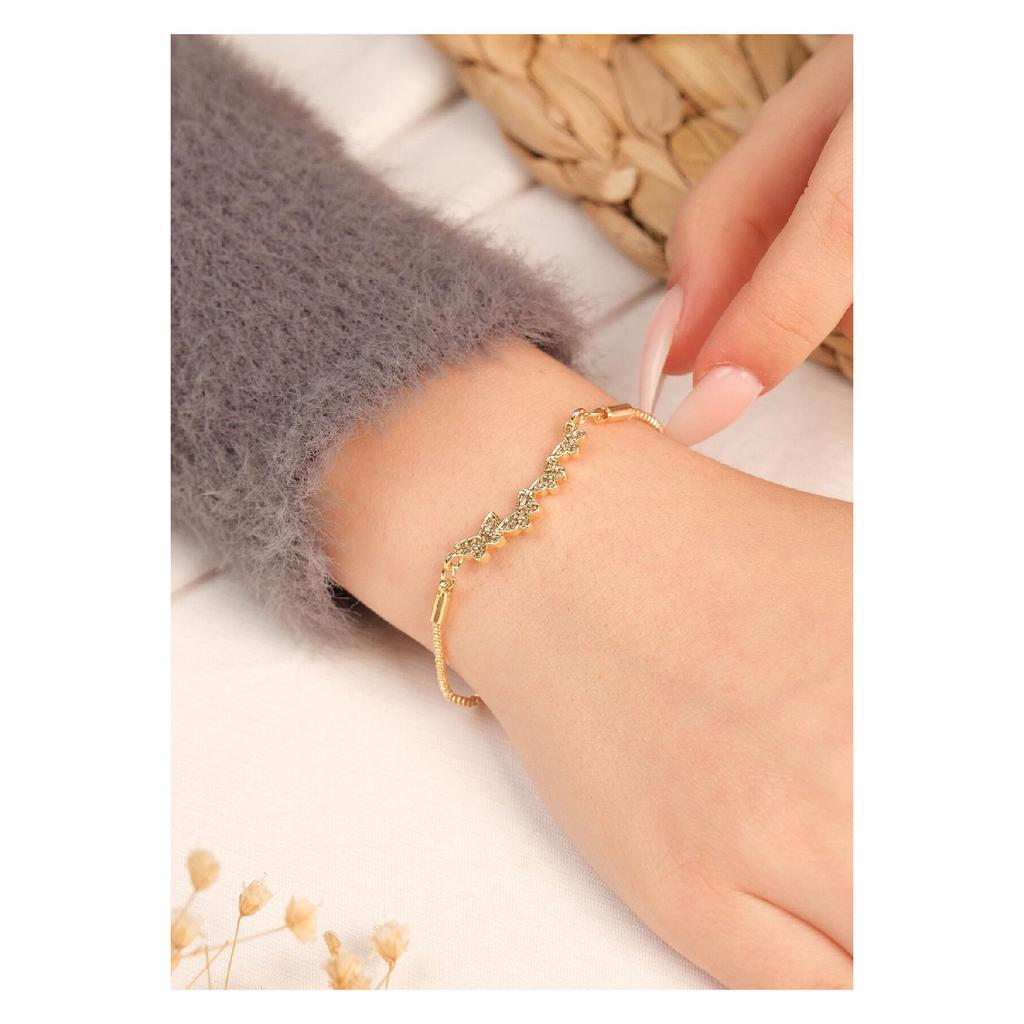 Женский позолоченный однотонный браслет