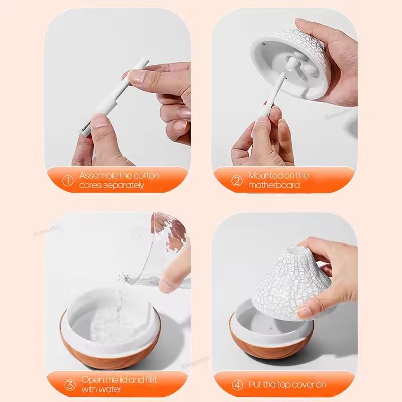 300 мл увлажнитель воздуха Volcano настольный электрический USB увлажнитель диффузор водяного тумана очиститель освежитель воздуха с 7 цветами ночь