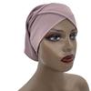 Ribbed Cross Front Under Scarves Muslim Inner Hijab Cap