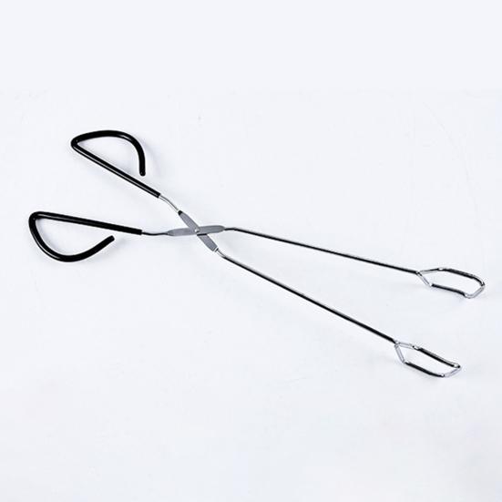 Щипцы для ножниц для еды, нержавеющая сталь, нескользящая длинная ручка, защита от ожогов, многофункциональный зажим для сервировки стейка, хлеба, углерода, гриль