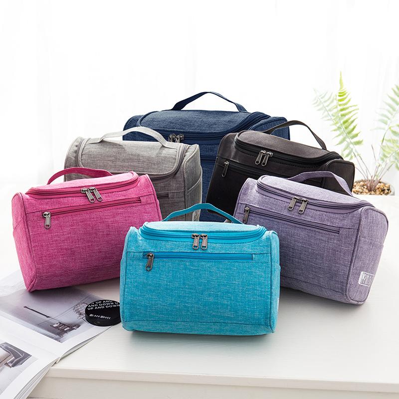 Чистая цветная косметическая сумка для хранения, портативная сумка для мытья с крючком для путешествий