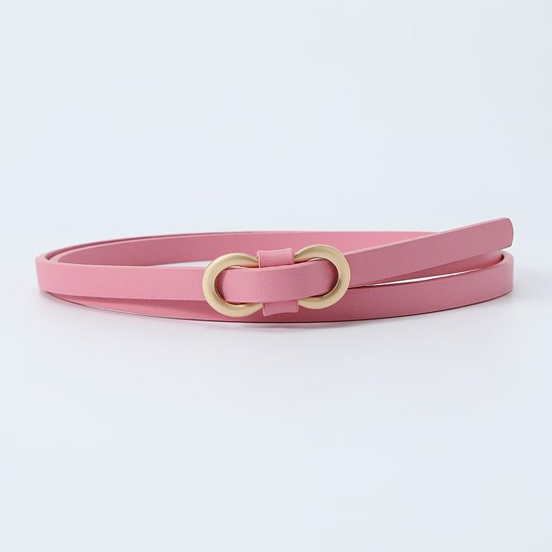 Тонкий ремень из искусственной кожи с пряжкой в форме 8