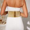 Retro Waist Belt Gold Silver Corset Belt Versatile Wide Belt  for Women