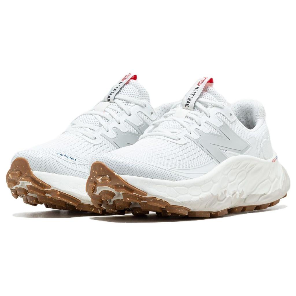 New Balance Nb Fresh Foam X More Trail V3 Амортизация Удобные Универсальные Сетчатые Низкие Кроссовки для Марафона Унисекс Белые MTMORNWT-D