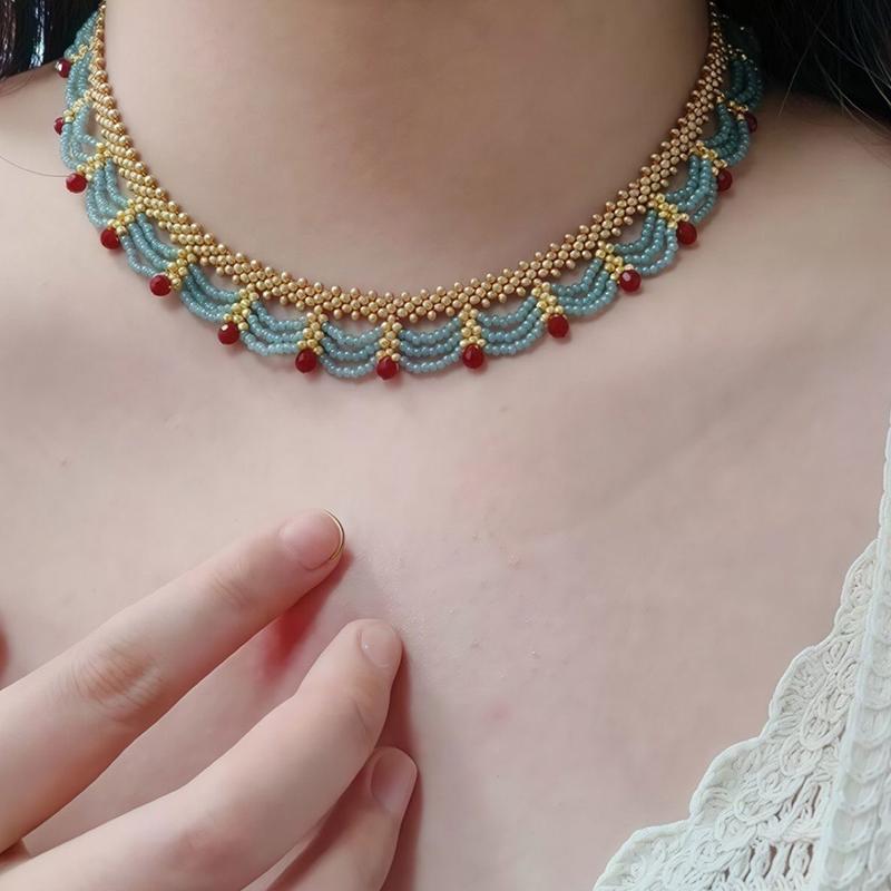 Ожерелье из бусин в стиле китайской античности, аксессуары для ханьфу, этнический стиль, юбка «лошадиное лицо», декоративные украшения, подарок