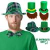 Улица. День Святого Патрика Ирландский Лепрекон Шляпа Шамрок Бархатная Взрослый Аксессуар для Карнавального Костюма