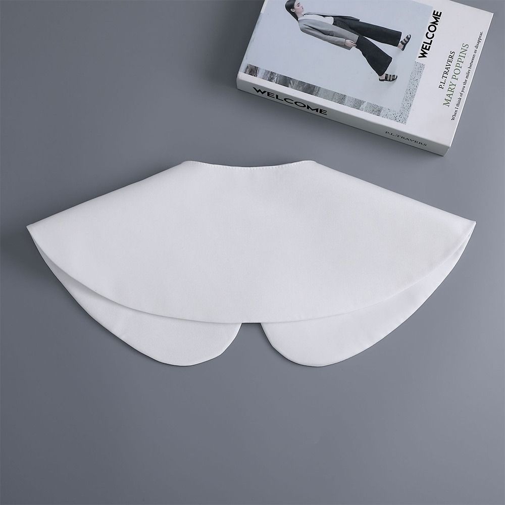 Хлопковая рубашка с искусственным воротником Классическая блузка с накладным воротником Модный лацкан