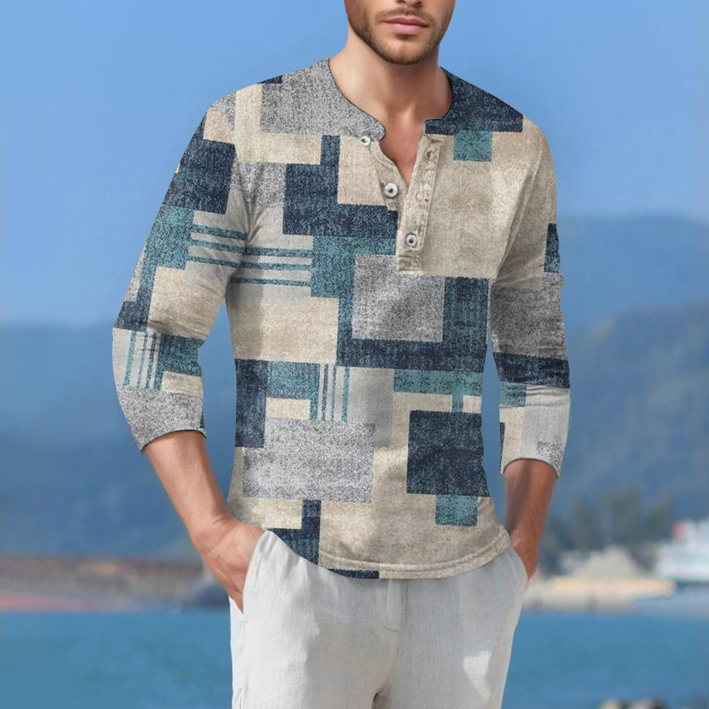 Мужская футболка уличная повседневная мода с длинными рукавами