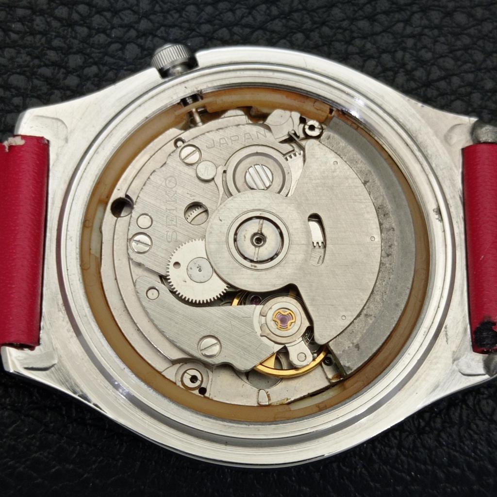 VINTAGE SEIKO 5 AUTOMATIC 7009A JAPAN MENS MAROON COLOR DIAL WATCH A702323-5 R124-a702323