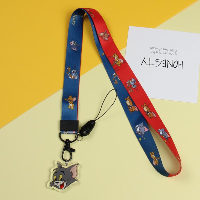 Cartoon Mobile Phone Lanyard, Cute Pendant, Wide And Flat Braided Belt, Lanyard, Key, Badge, Card Cover, Neck Lanyard.