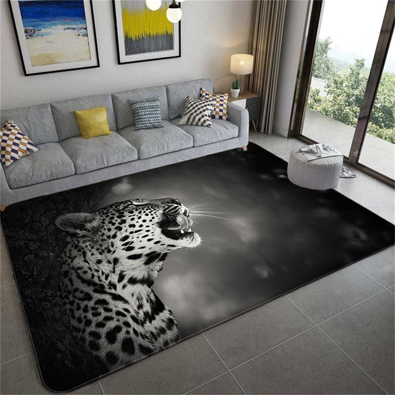 Домашние большие ковры с 3D леопардовым узором для гостиной, роскошные коврики с животными, мягкая губка для спальни, ванная комната, кухня, напольный коврик, коврик