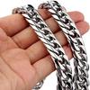 Men's Extra Thick Titanium Stainless Steel Chain Necklace - Non-Fading, Available In 8, 10, 12, 14mm Widths