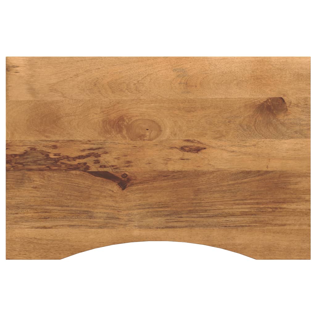 Vidaxl Blat Biurka, Z Wycięciem, 80X60X2,5 Cm, Surowe Drewno Mango