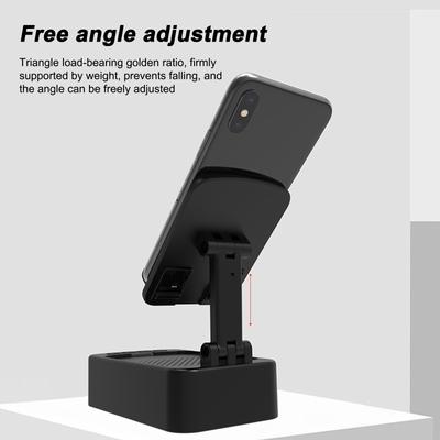 Подставка для телефона с беспроводным динамиком BT, USB-выходом, перезаряжаемой батареей емкостью 1500 мАч, складным ленивым настольным компьютером