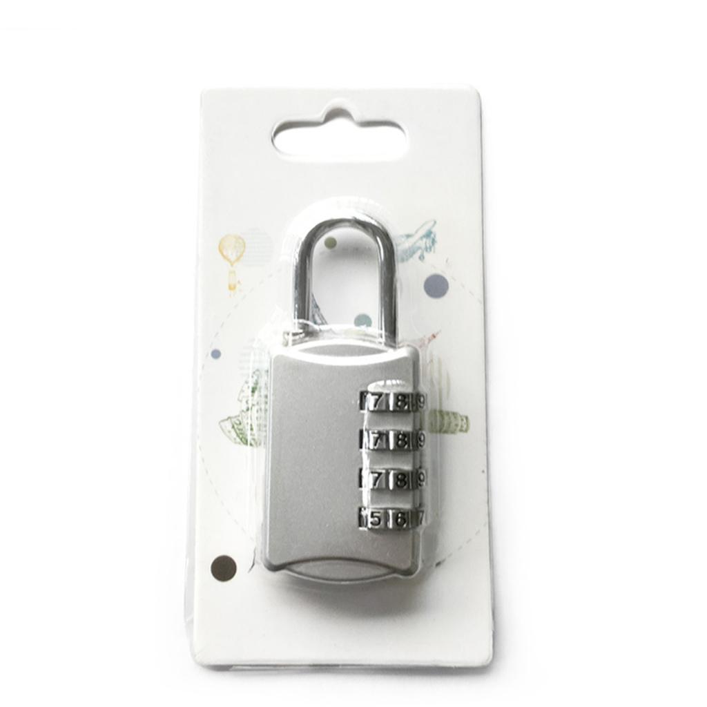 Coded Lock Zinc Alloy Keep Security Combination Padlock for Luggage Cases Filing CabinetsSilver