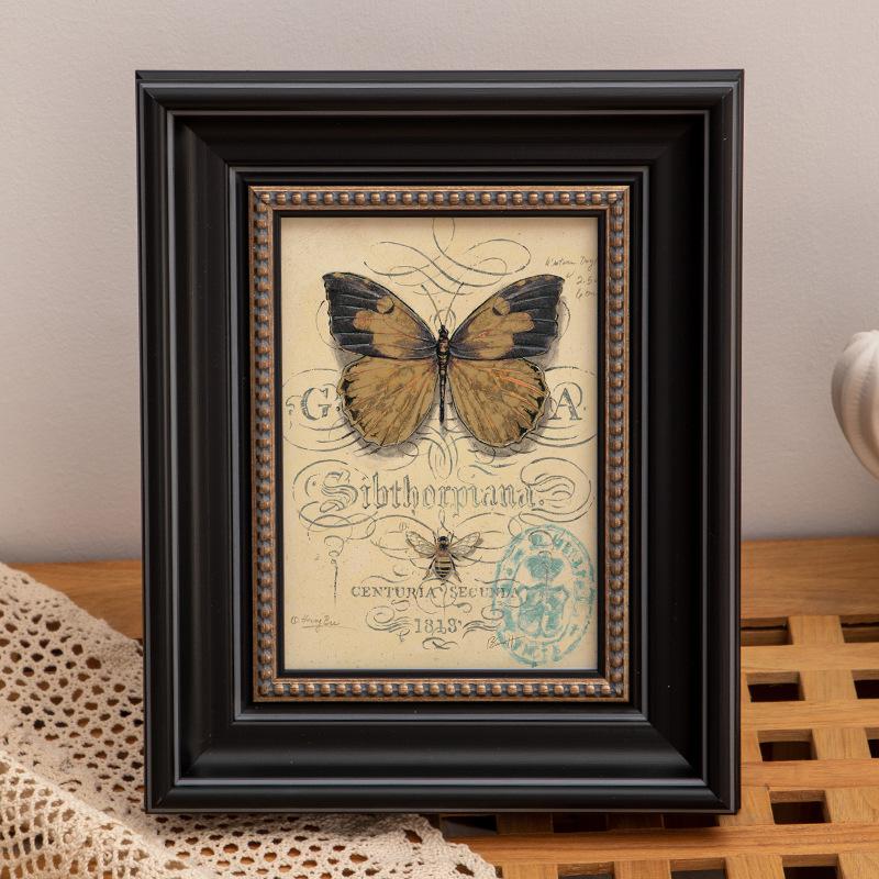 Vintage European-style Photo Frame Empty Frame Display Stand Wall Panels Interior Home Decoration Vintage Wooden Frame