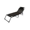 Chaise Longue Pliante Aluminium Noir |Chaise Longue Jardin Exterieur 190 X 27 X 58 cm|Chaises Longues Pliantes Extérieur - Marbueno
