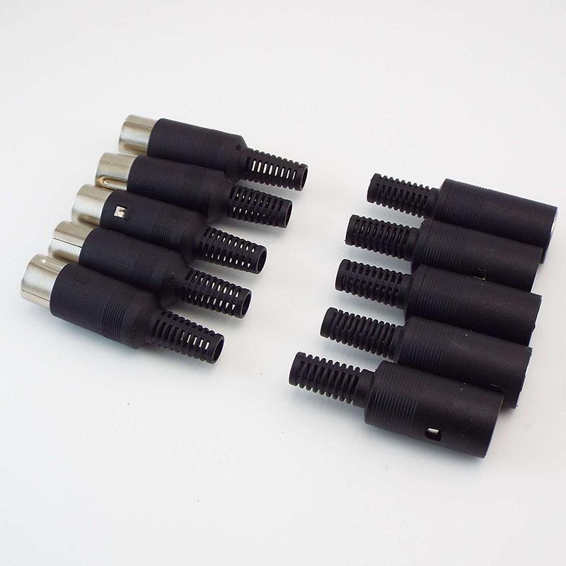1 пара 3Pin 4Pin 5Pin 6Pin 7Pin 8Pin DIN Male Female Plug Jack с пластиковой ручкой для клавиатуры, кабельный соединительный адаптер
