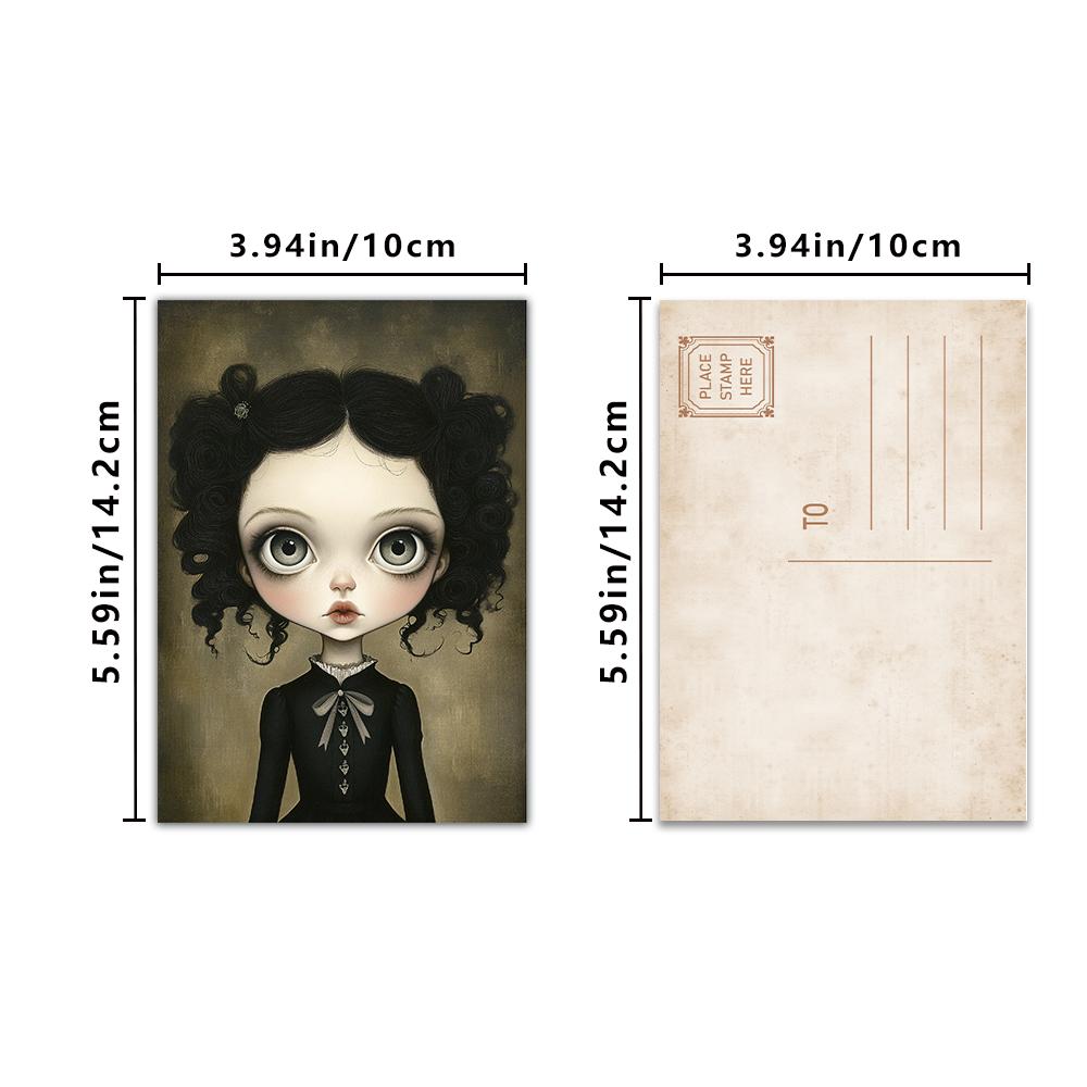32 шт., винтажные готические открытки с девушками, куклы, подарки на день рождения/юбилей, коллекционные, подарочные и почтовые