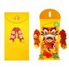 1Pc 2024 3D Chinese Dragon Long Luck Money Bag Red Pocket Hongbao Paper Envelopes Spring Festival  Year Red Envelope