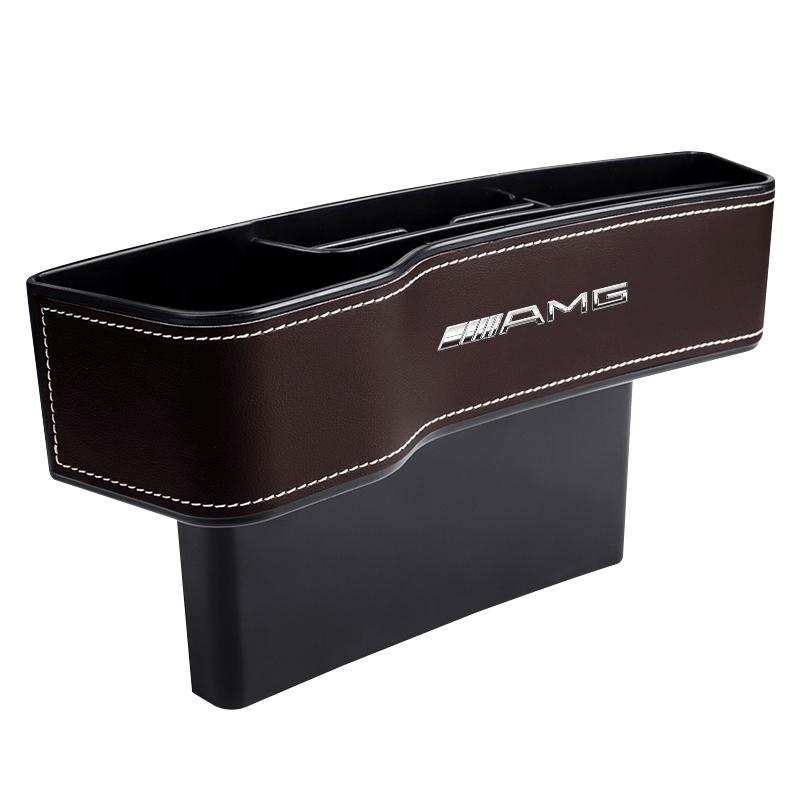 AABIF1 Auto Logo Car Seat Crevice Storage Box Seat Gap Slit Organizer Stickers For Mercedes-Benz C180 E320 E400 E260 E300 W108 W124