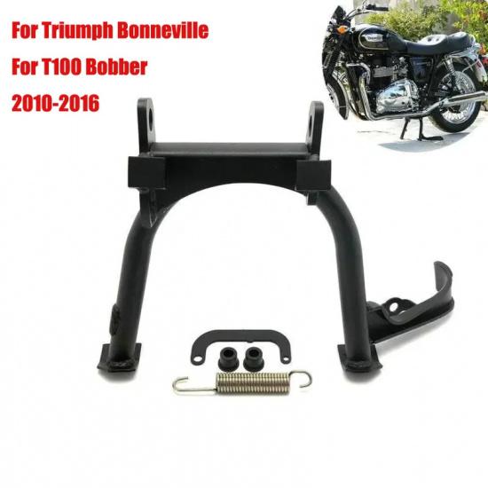 For Triumph Bonneville T100 Bobber 2010 - 2016 Accessories Middle Kickstand Bracket Central Center Stand Parking Holder Support