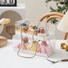 Утолщенная прямоугольная коробка для торта из ПЭТ, прозрачный кейс для упаковки десертов, ручные коробки для печенья и десертов, 10 шт., пустая коробка без еды, портативная