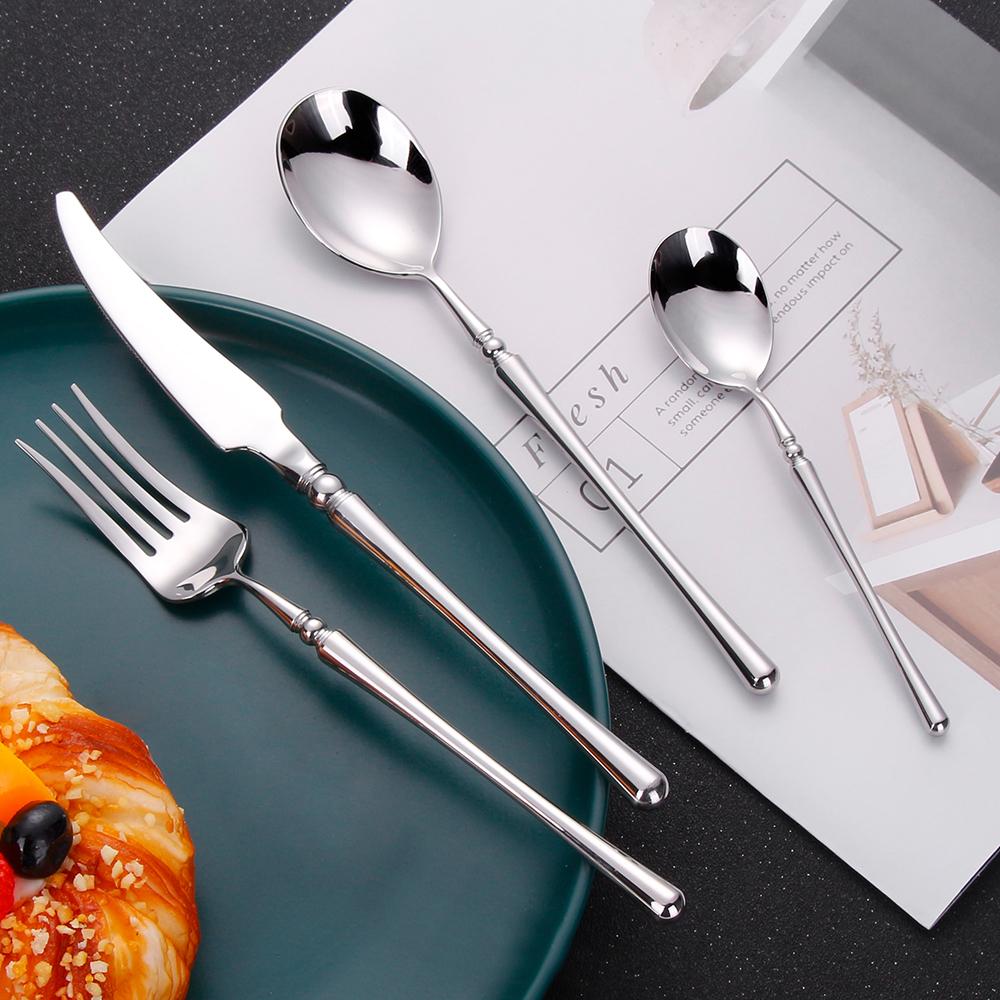 8/12/16/20/24 предмета роскошный антикварный золотой матовый набор столовых приборов из нержавеющей стали 18/10 свадебный подарок столовые приборы для ужина вечеринки отеля дома