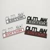 3D Металлический Значок-Наклейка OUTLAW EDITION Наклейки на Крыло Забавные Наклейки Замена Декорации Двери для Автомобиля Грузовика Универсального Автомобиля Внедорожника